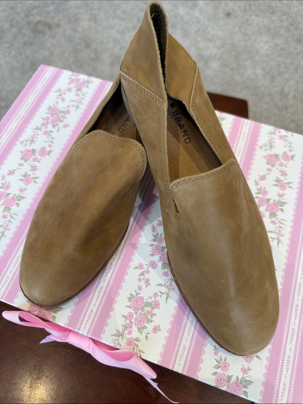 Lucky Brand Women's Tan Suede Slip-On Loafers